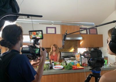 Doreet filming the Uncooking Show